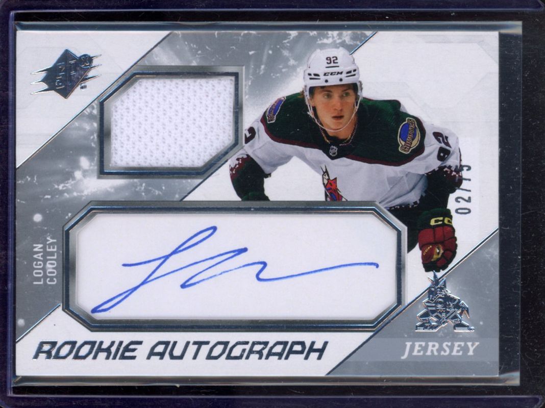 Logan Cooley 2023 SPx #CO Rookie - Auto Jersey /375 RAW