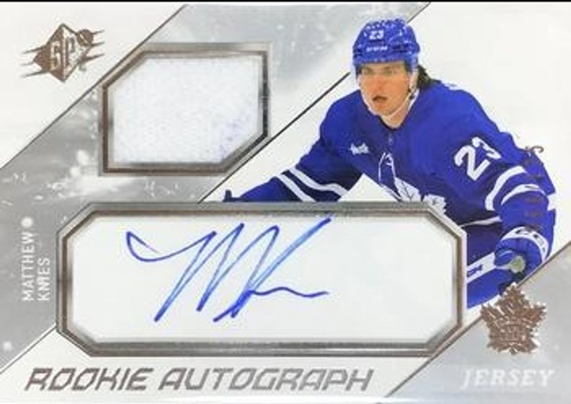 Matthew Knies 2023 SPx #KN Rookie - Auto Jersey /375 RAW