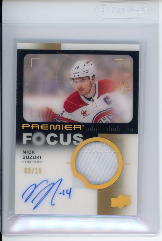 2023 Upper Deck Premier #PFP-NS Premier Focus Auto Patch - Gold /15