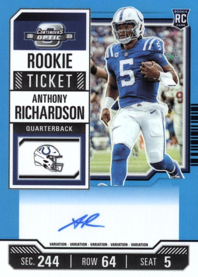 Anthony Richardson auto RC ルーキー Anthony Richardson 2021 Leaf Memories RC Card AUTO FIRST 1