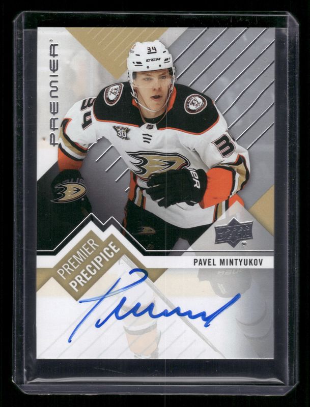 Pavel Mintyukov 2023 Upper Deck Premier #PPR-PM Premier Precipice Auto Rookies RAW