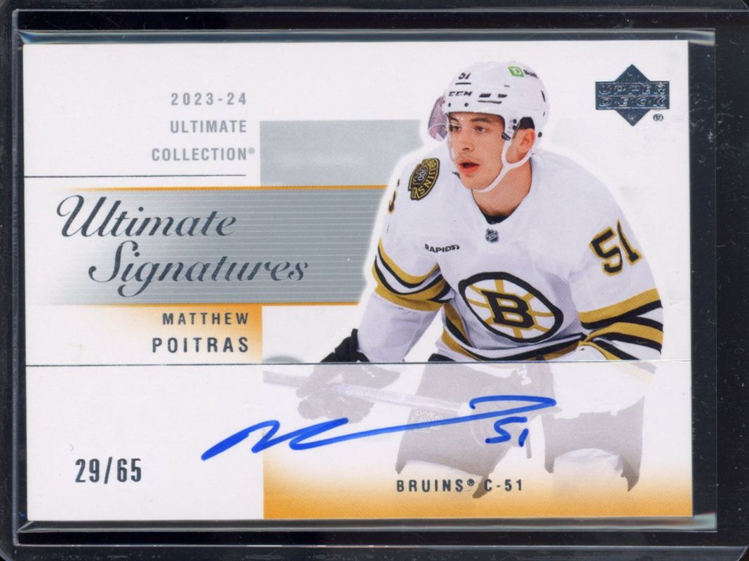 Matthew Poitras 2023 Ultimate Collection #MP-A 2003 Retro Signatures /25 Rookie RAW
