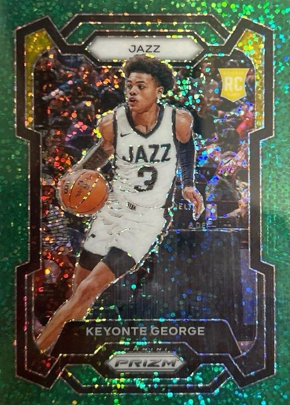 Keyonte George 2023 Prizm #127 Green Sparkle /8 Rookie RAW