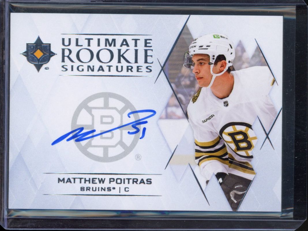 Matthew Poitras 2023 Ultimate Collection #URS-MP Ultimate Rookie Signatures RAW