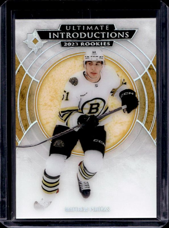 Matthew Poitras 2023 Ultimate Collection #UI-25 Ultimate Introductions Rookie RAW