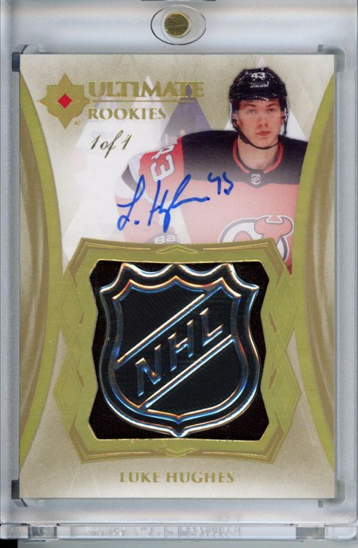 Luke Hughes 2023 Ultimate Collection #102 Shield /1 Rookie RAW