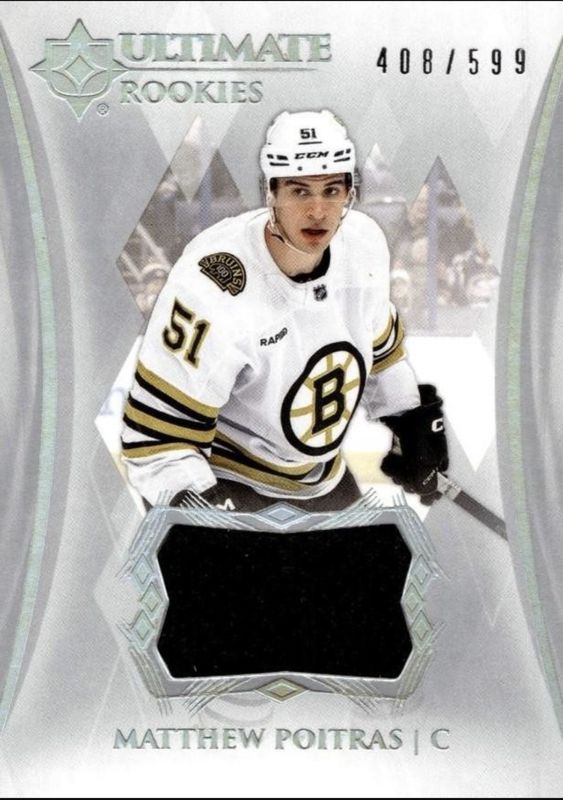 Matthew Poitras 2023 Ultimate Collection #124 Ultimate Rookies Jersey /349 RAW