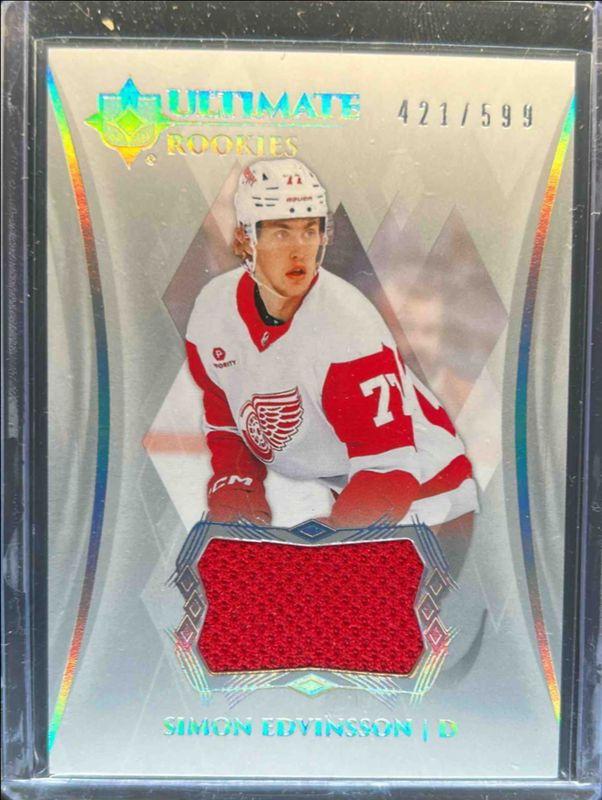 Simon Edvinsson 2023 Ultimate Collection #154 Ultimate Rookies Jersey /349 RAW
