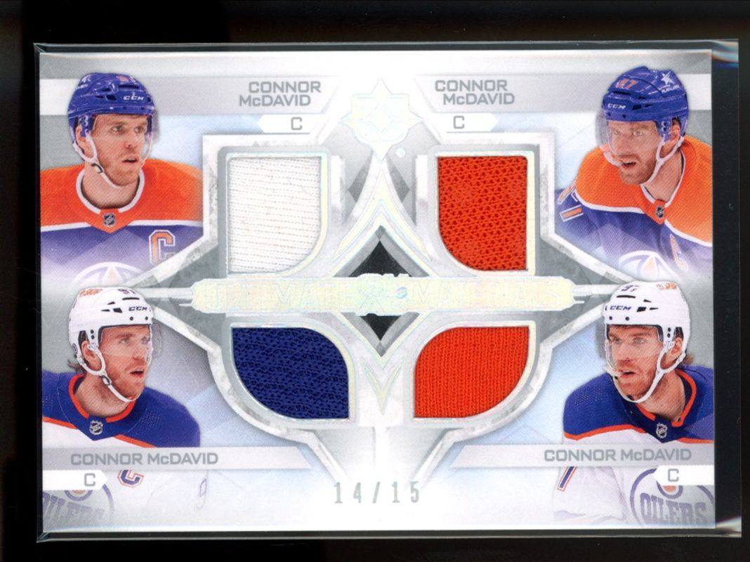 Connor McDavid 2023 Ultimate Collection #QM-CMCD Ultimate Quad Materials /149 RAW