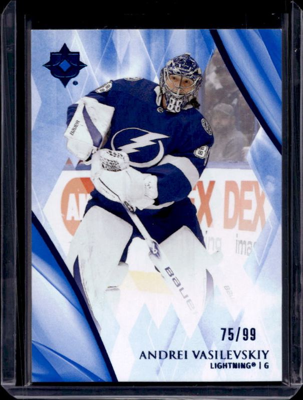 Andrei Vasilevskiy 2023 Ultimate Collection #19 Blue /99 RAW