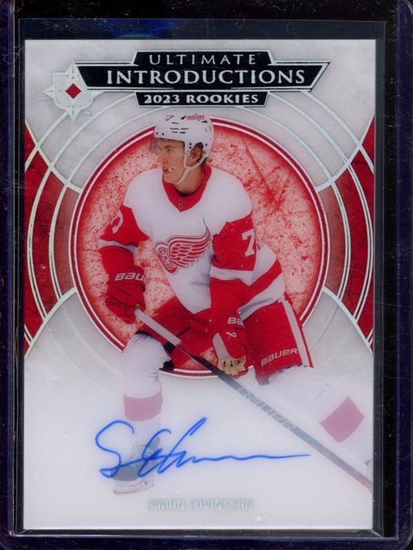 Simon Edvinsson 2023 Ultimate Collection #UI-8 Ultimate Introductions Auto Rookie RAW