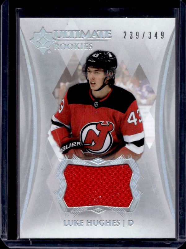 Luke Hughes 2023 Ultimate Collection #102 Ultimate Rookies Jersey /349 RAW