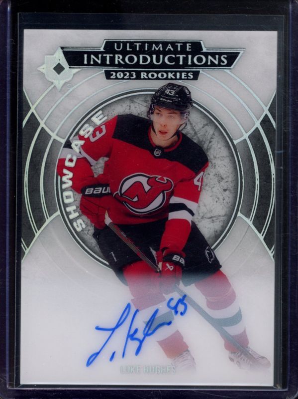 Luke Hughes 2023 Ultimate Collection #UI-93 Ultimate Introductions Auto Rookie RAW