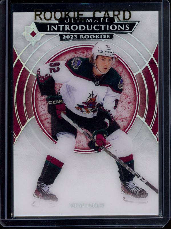 Logan Cooley 2023 Ultimate Collection #UI-3 Ultimate Introductions Auto Rookie RAW