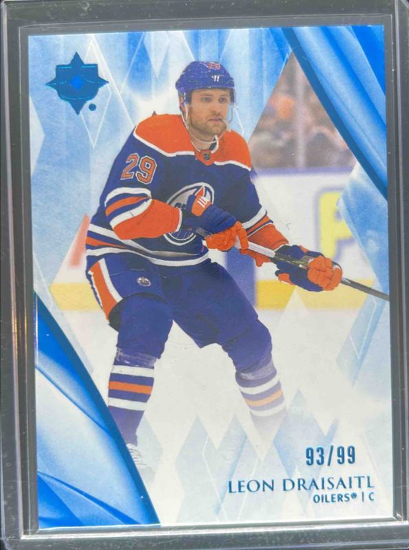 Leon Draisaitl 2023 Ultimate Collection #48 Blue /99 RAW