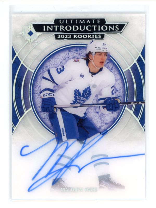 Matthew Knies 2023 Ultimate Collection #UI-5 Ultimate Introductions Auto Rookie RAW