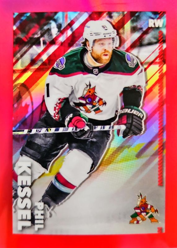 Phil Kessel 2022 Topps Chrome NHL Sticker Collection #25 Red Refractor /5 RAW
