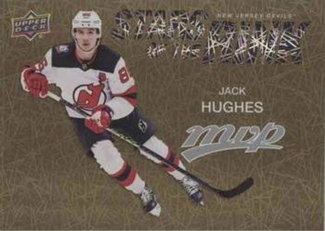 Jack Hughes 2023 Upper Deck MVP #SS-21 Stars of the Rink - Gold RAW