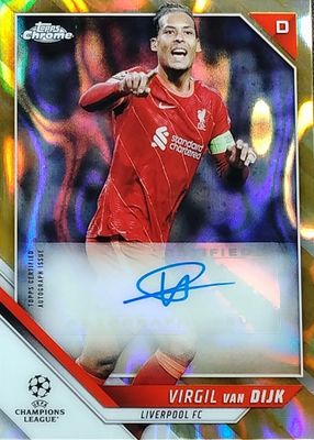 2021 Topps Chrome UEFA Champions League #CA-VD Autographs - Gold Lava Refractor