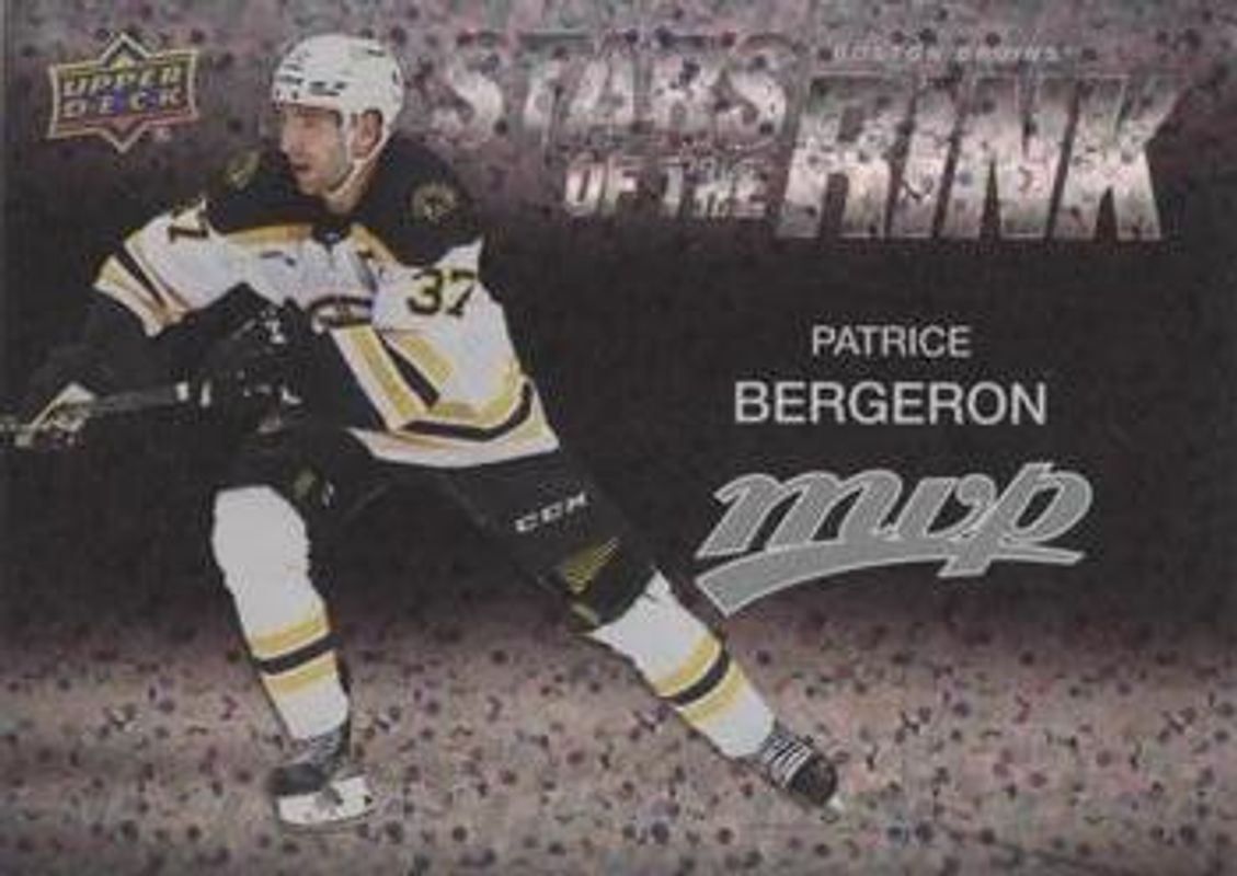 Patrice Bergeron 2023 Upper Deck MVP #SS-25 Stars of the Rink RAW