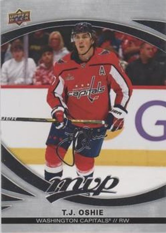 TJ Oshie 2023 Upper Deck MVP #25 Silver Script RAW