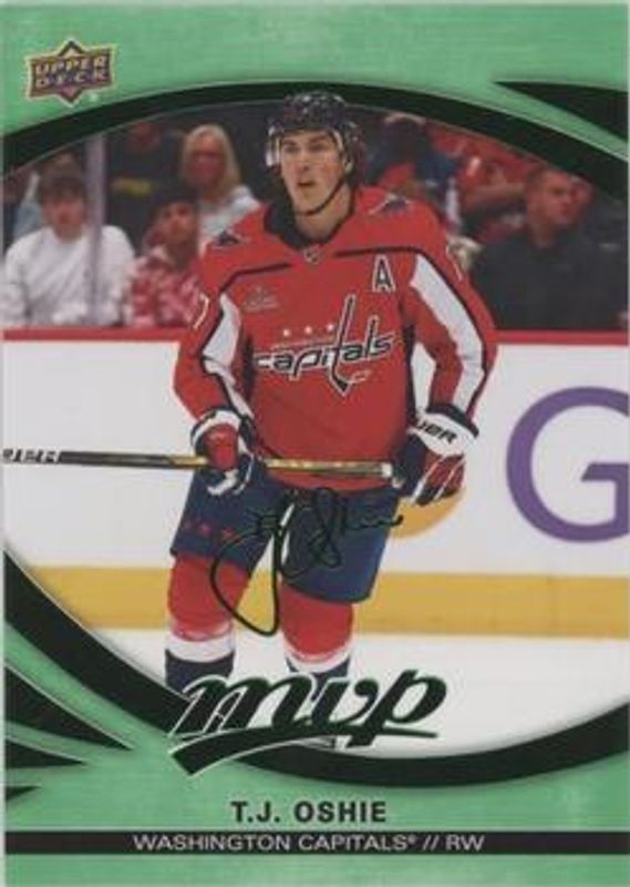TJ Oshie 2023 Upper Deck MVP #25 Green Script RAW
