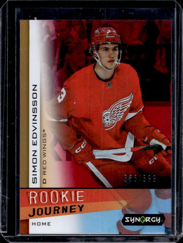 Simon Edvinsson 2023 Upper Deck Synergy #RJ-5 Rookie Journey Away - Red /599 RAW