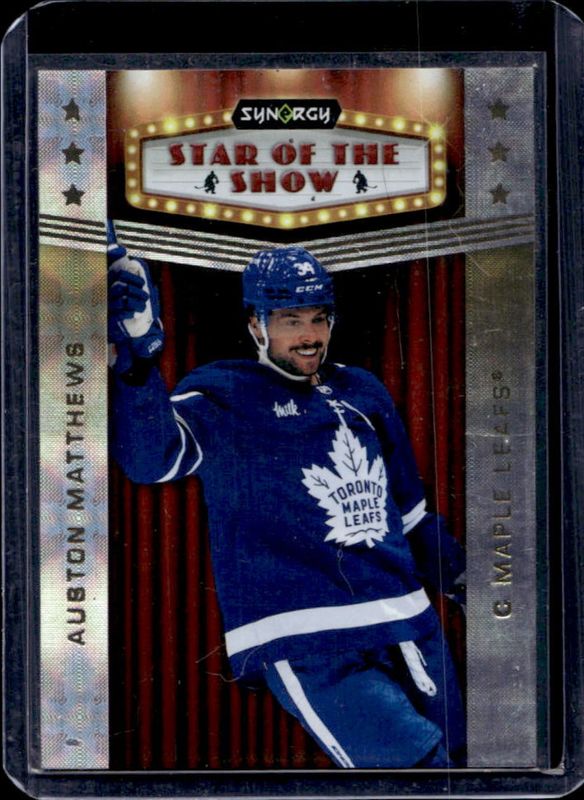 Auston Matthews 2023 Upper Deck Synergy #SOS-8 Star of the Show RAW