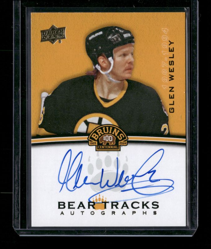 2023 Upper Deck Boston Bruins Centennial #BT-GW Bear Tracks Autographs