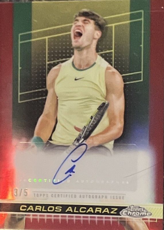 2024 Topps Chrome #AIV-CAZ Image Variation Autographs - Red Refractor /5