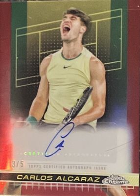 2024 Topps Chrome #AIV-CAZ Image Variation Autographs - Red Refractor /5