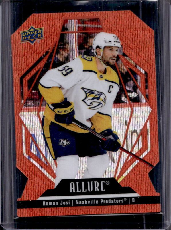 Roman Josi 2022 Upper Deck Allure #32 Orange Slice RAW