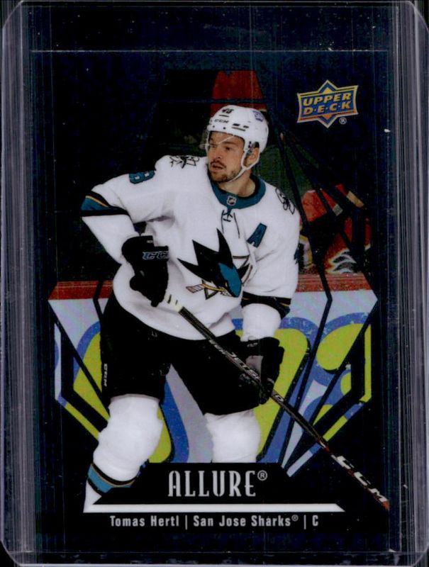 Tomas Hertl 2022 Upper Deck Allure #76 Black Rainbow RAW