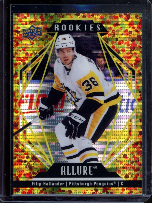 Filip Hallander 2022 Upper Deck Allure #112 Glitter Bomb Gold /199 Rookie RAW