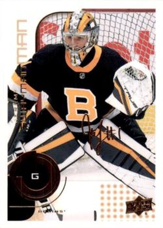 Jeremy Swayman 2022 Upper Deck MVP #75 20th Anniversary RAW