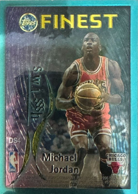 Michael Jordan 1995 Topps Finest #DS4 Dish and Swish (w/S. Pippen 