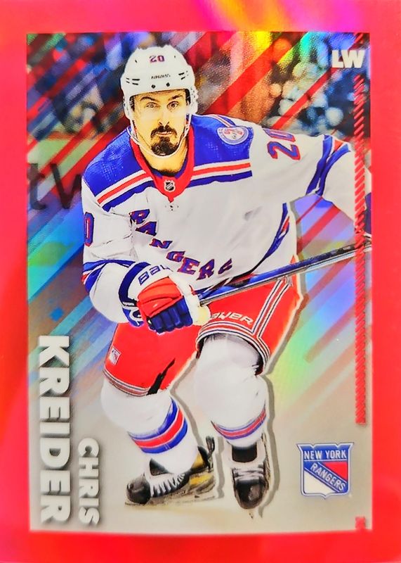 2022 Topps Chrome NHL Sticker Collection #329 Red Refractor /5