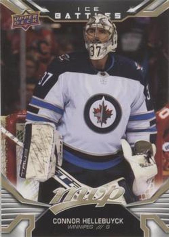 Connor Hellebuyck 2022 Upper Deck MVP #205 Ice Battles - Gold RAW