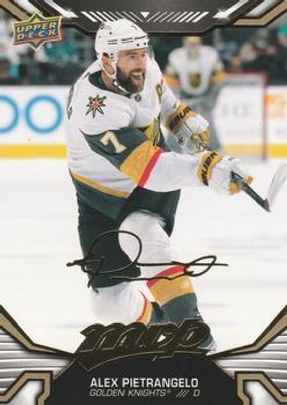 Alex Pietrangelo 2022 Upper Deck MVP #45 Gold Script RAW