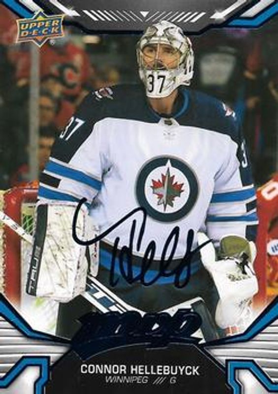 Connor Hellebuyck 2022 Upper Deck MVP #205 Blue Script RAW