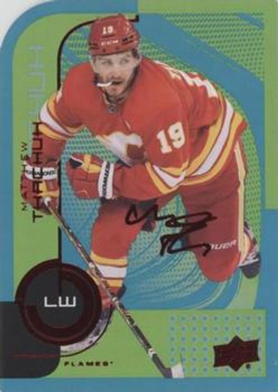 Matthew Tkachuk 2022 Upper Deck MVP #13 Colors & Contours - Green /20 RAW