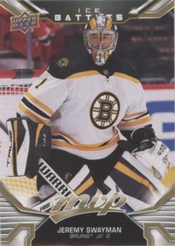 Jeremy Swayman 2022 Upper Deck MVP #67 Ice Battles - Gold RAW