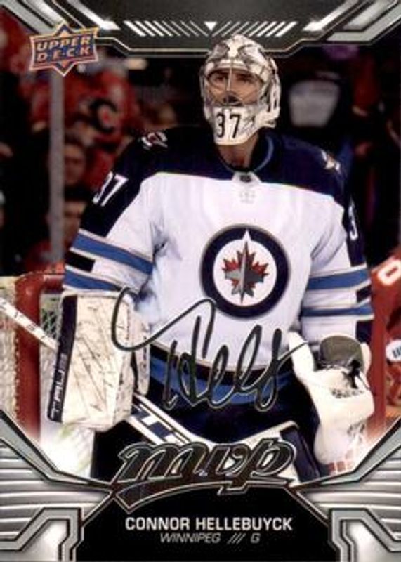 Connor Hellebuyck 2022 Upper Deck MVP #205 Silver Script RAW