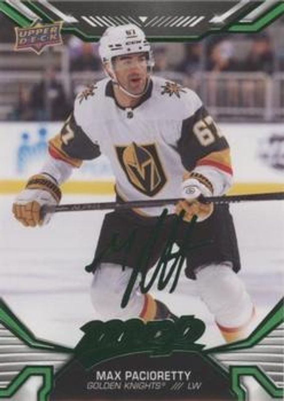 Max Pacioretty 2022 Upper Deck MVP #26 Green Script RAW
