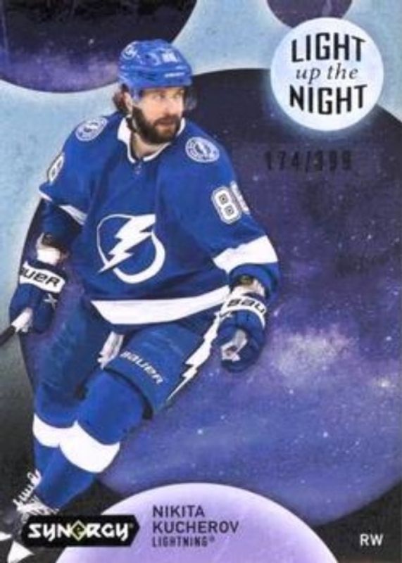 Nikita Kucherov 2022 Upper Deck Synergy #LN-NK Light Up the Night - Blue /399 RAW