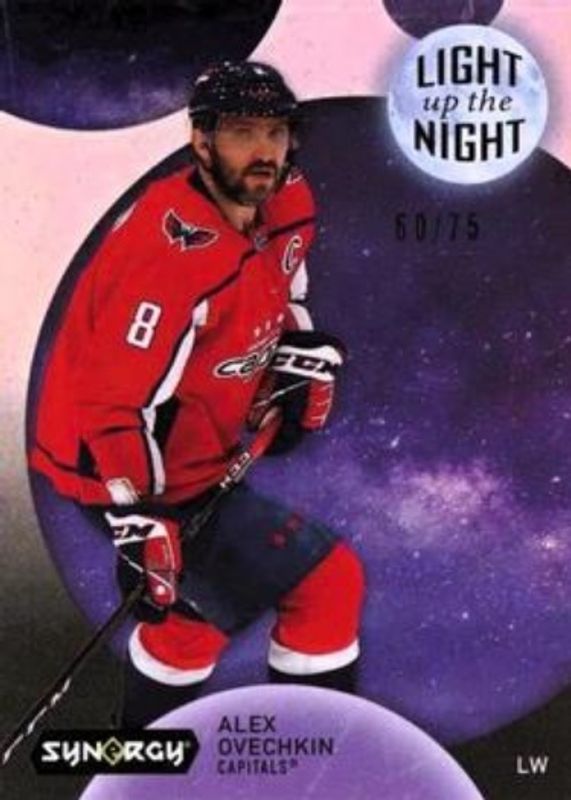 Alexander Ovechkin 2022 Upper Deck Synergy #LN-AO Light Up the Night - Pink /75 RAW