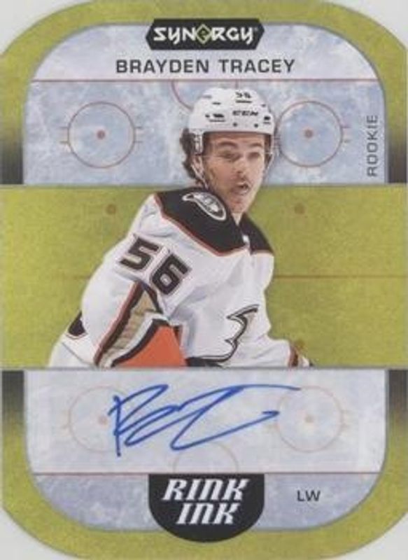 Brayden Tracey 2022 Upper Deck Synergy #RIR-BT Rink Ink Rookies RAW