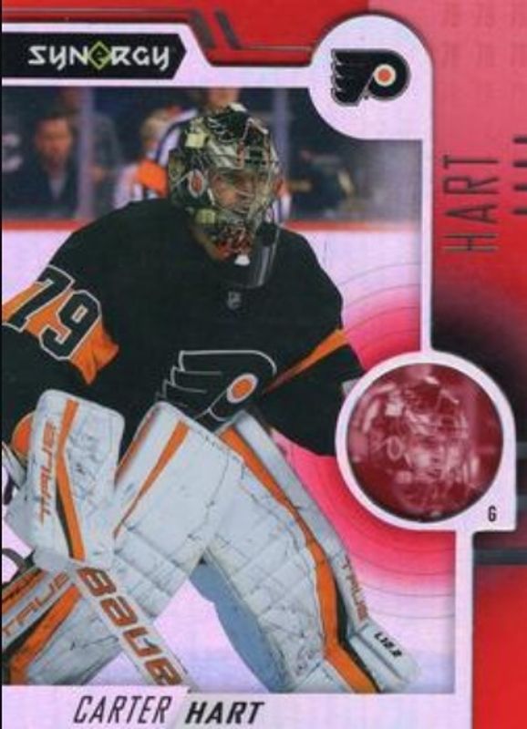 Carter Hart 2022 Upper Deck Synergy #51 Red Codes RAW