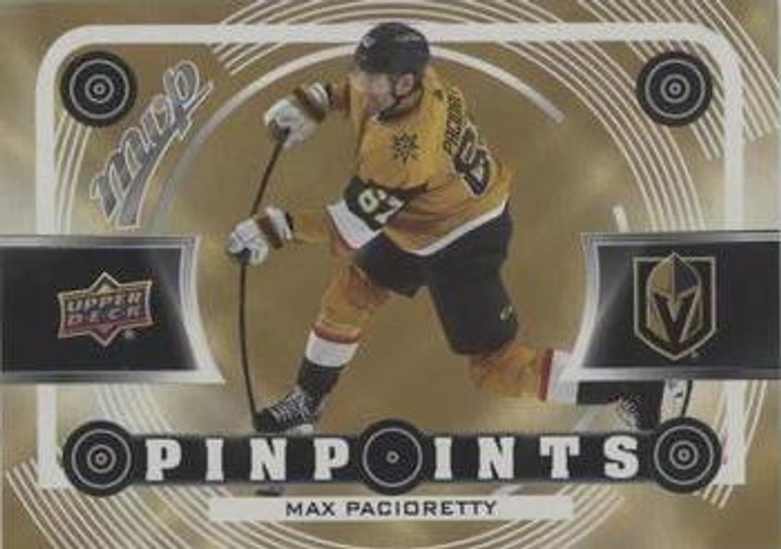 Max Pacioretty 2022 Upper Deck MVP #PP-14 Pinpoints - Gold RAW