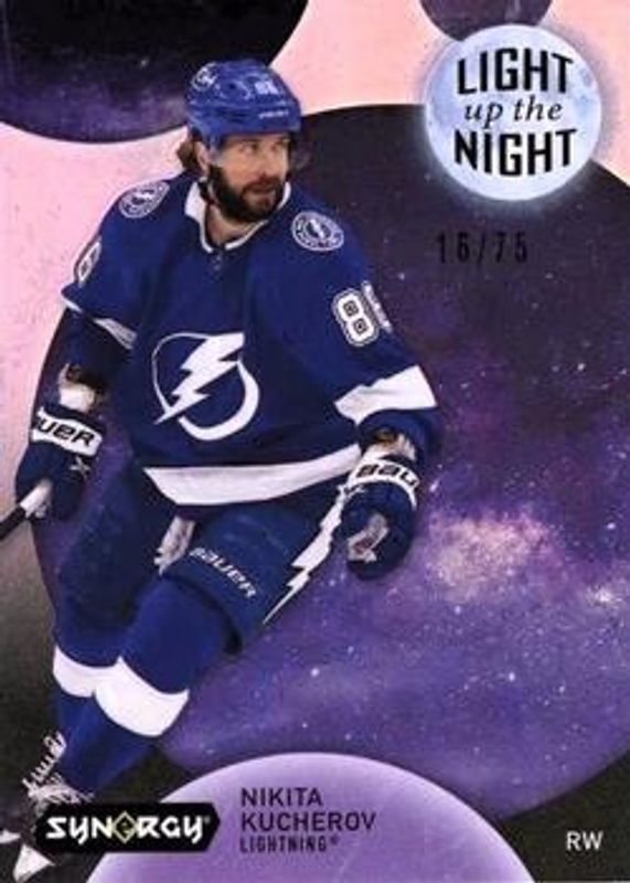 Nikita Kucherov 2022 Upper Deck Synergy #LN-NK Light Up the Night - Pink /75 RAW